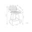 Tabouret de comptoir contemporain tapissier Raya-1698609081