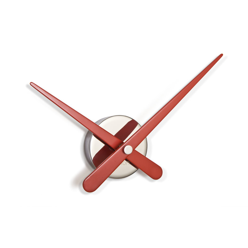 Rodón Mini L Metal Analog Wall Clock, Red