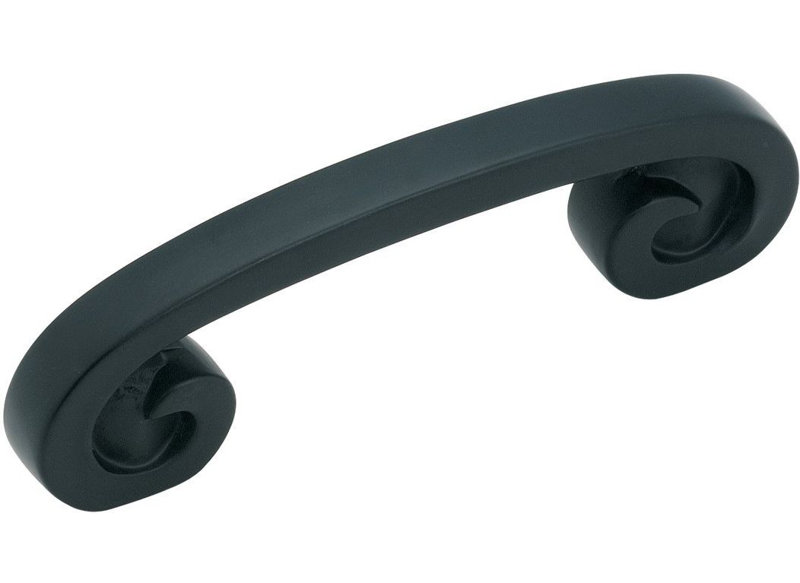 (5 Pack) 3 inch Swirlz Pull Flat Black
