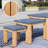 Square Metal Outdoor Coffee Table , 27.56'' in. W 27.56'' in. D