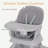 8 in 1 Baby High Chair, Coverts to Dining Booster Seat, Removable Tray & Double Seat Cover, Easy to Wipe-634267993-634267992