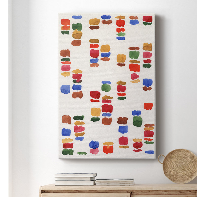 Code II - peinture sur toile tendue, H 18 po x l 12 po x P 1 po