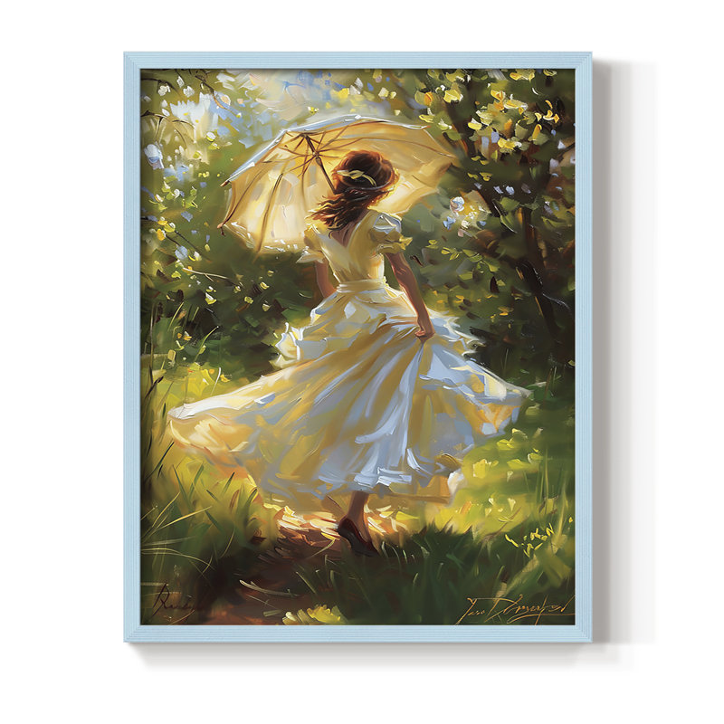 «WOMEN Series DCCDVII», reproduction d'art encadrée - bois massif, H 11 po x l 9 po, Bleu