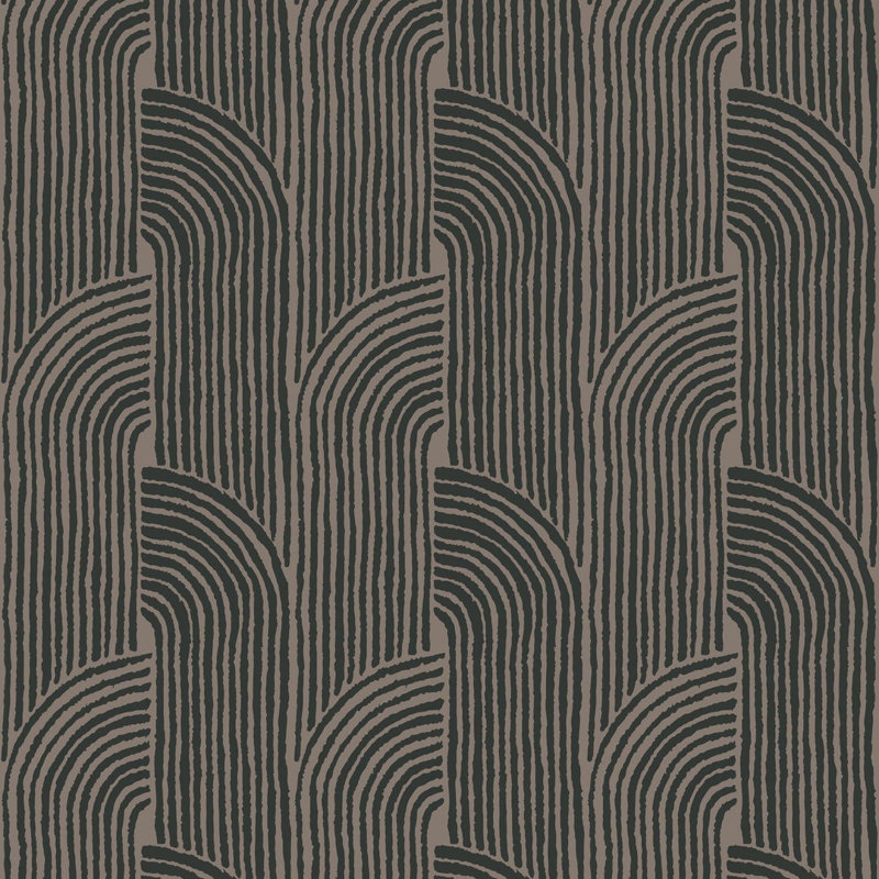 Woven Arcs - Cocoa Brown Wallpaper