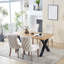 Pine Metal Base Dining Table