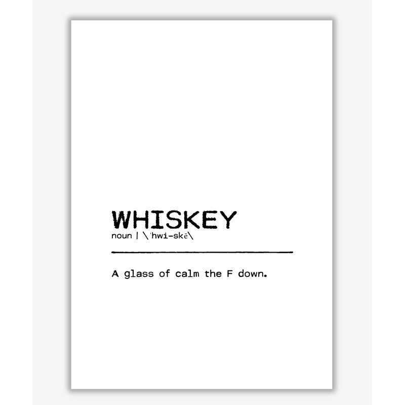 Whiskey Calm - Print, 84.1cm H x 59.4cm W x 4cm D, Wrapped Canvas