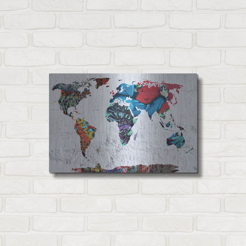 «Map Graffiti» par Mark Ashkenazi, H 16 po x l 24 po