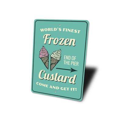 Enseigne de crème anglaise «Finest Frozen»
