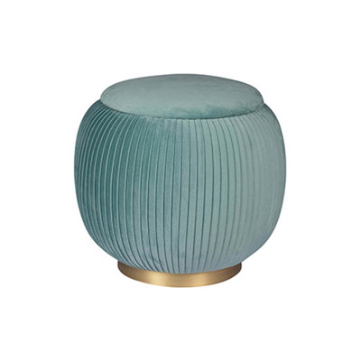 Alhanouf Velvet Round Solid Colour Pouffe Ottoman