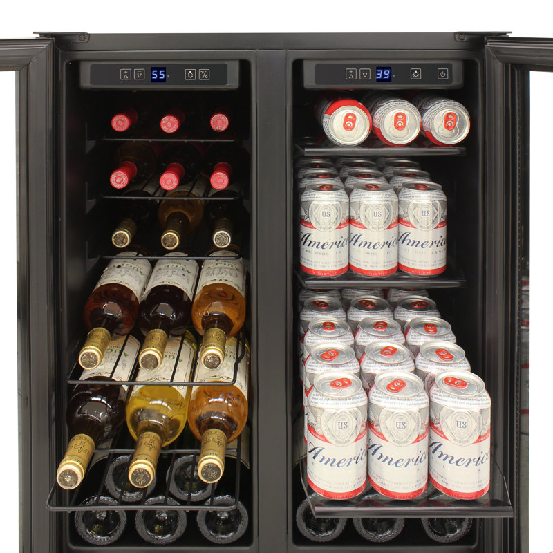 Vinotemp Butler Series Touch Screen Wine and Beverage Cooler with French Doors