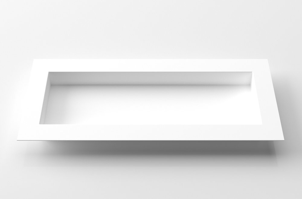 Geo Series Metal Planter Box, White