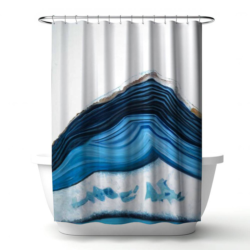 Abstract – Polyester Shower Curtain, Dye Sublimation Print, 71" W × 74" L