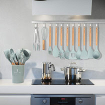 Blackmoor Home 6-Piece Grey Kitchen Utensils Set | Non-Scratch Heat  Resistant | BPA Free Plastic | Modern & Vibrant | Space Saving