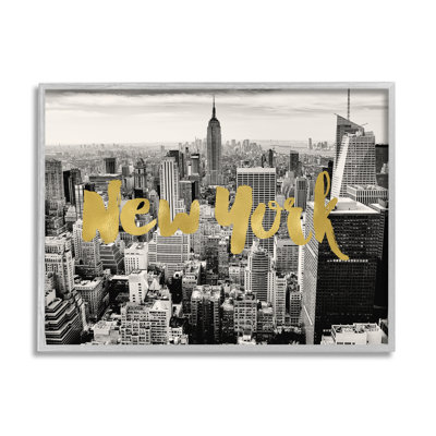 «Urban New York City Skyline Glam», impression de typographie