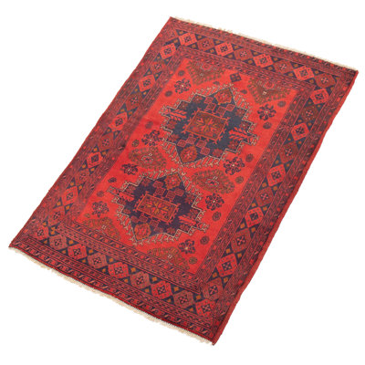 Alarick One-of-a-Kind 3'3" X 4'11" 2010s Wool Area Rug in Red