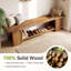 Upholstered Bench with Shelves
