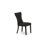 5 Piece Dining Room Furniture Set Includes a Rectangle Dining Table with X-Legs and 4 Black Linen Fabric Upholstered Chairs, Wire brushed Black-385996712
