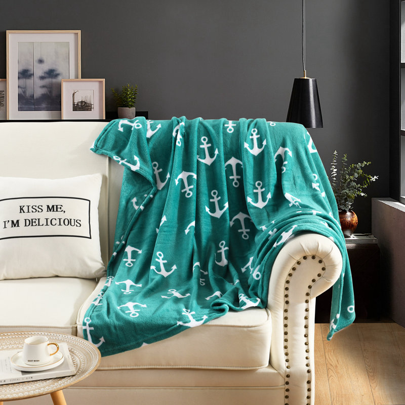 Hand Woven Throw Blanket, Teal