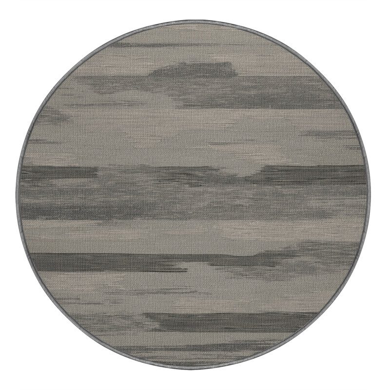 Washable Driftwood grays Nautical Area Rug, Square 8'