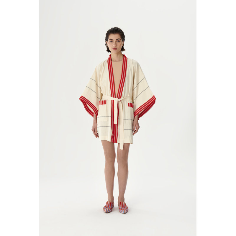 Short Pesthamal Kimono Red