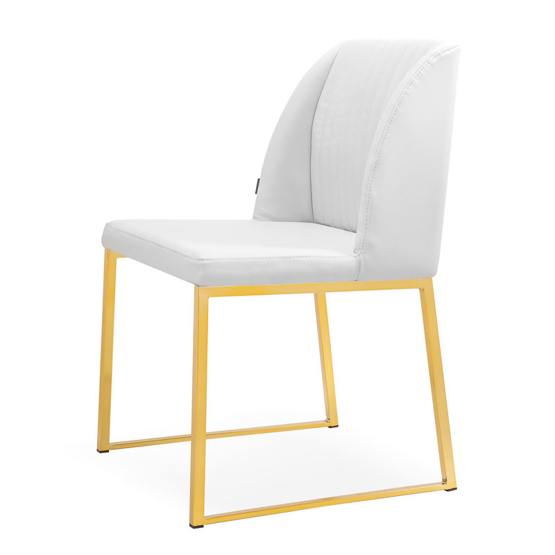 Chaise d'appoint Daphne, Blanc/doré