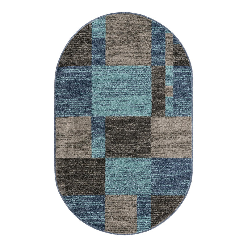 Hareld Geometric Indoor Rug, Oval 3'3" x 5'3"