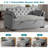 Latitude Run 57.5" Vincy Mid-Century Modern Velvet Sleeper Sofa Bed with Tufted Arched Backrest and Nailhead Trim Curled Armrests-1831966278