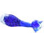 Figurine animaux Murano fait à la main / sculpture en transparent / bleu / mauve