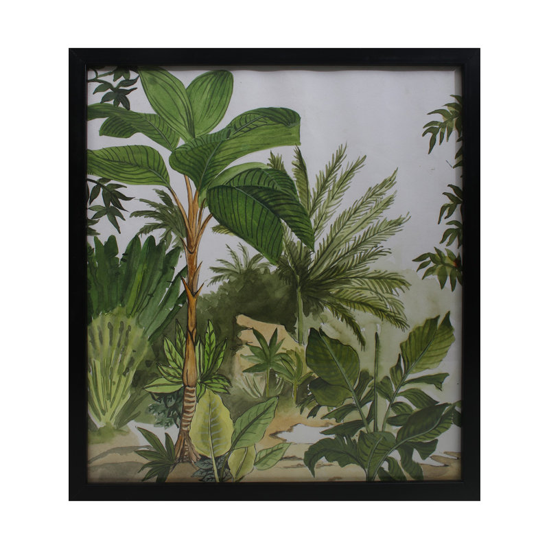 Jungle tropicale | Technique mixte sur cartouche | Par Deepa Kushwaha | Avec cadre