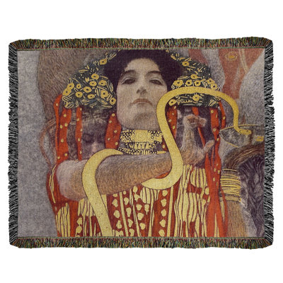 Gustav Klimt Machine Woven Throw Blanket
