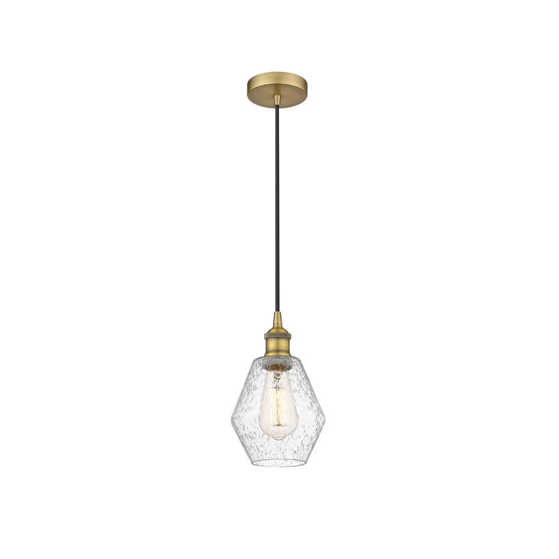 Luminaire suspendu géométrique à 1 lumière Gabbie, Laiton brossé