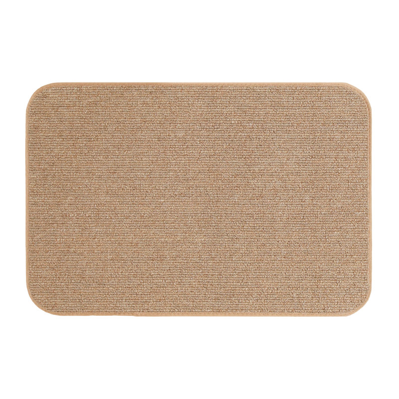 Skid-Resistant Carpet Indoor Area Rug Floor Mat - Pebble Beige - Many Other Sizes To Choose From, Rectangle 6' x 9'