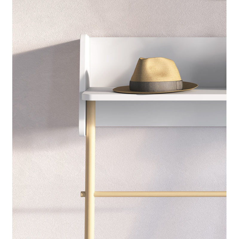 Alisande 80 cm W Console Table, White, Natural