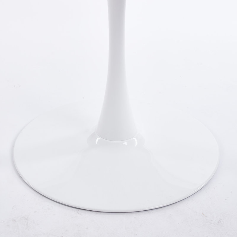 Table de salle à manger 42,1 po Tulip White avec plateau rond pour 4 à 6 personnes