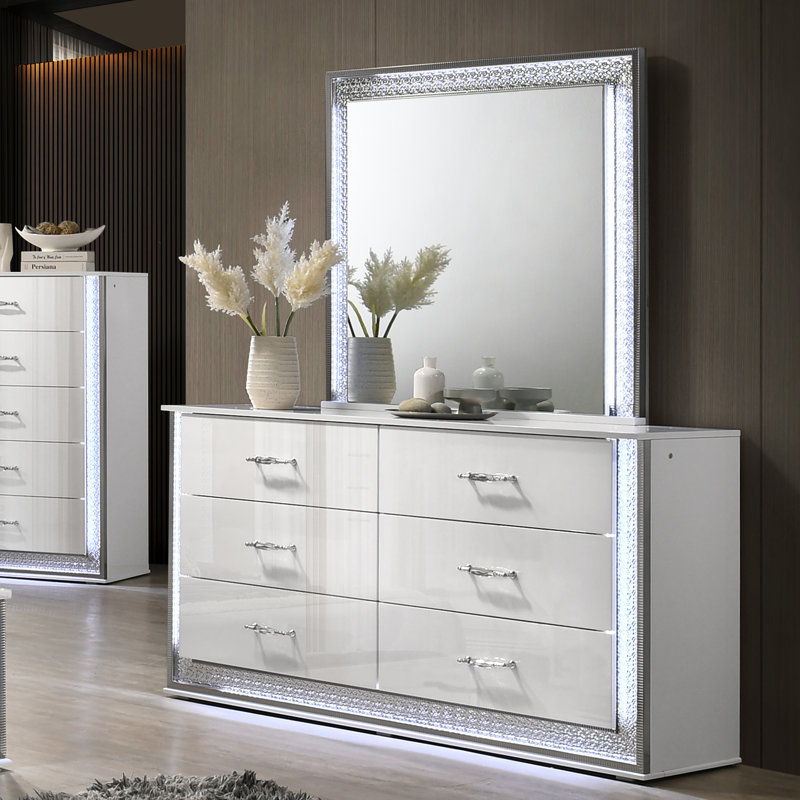 Ensemble commode 2 pièces avec miroir Divala
