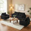 Ensemble de salon rembourré 3 pièces avec rangement, fauteuil simple et canapé 2 places-635642595
