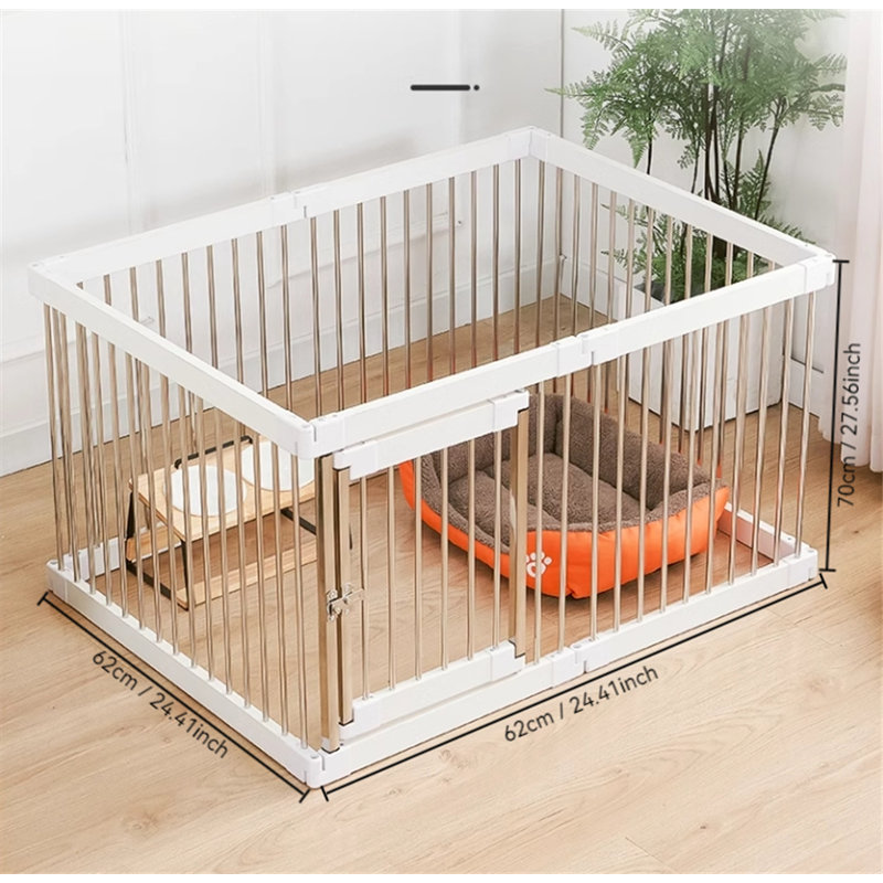 Enclos en bois massif à 27 panneaux H 27,55 po, H 27,55 po x l 24,4 po x P 24,4 po