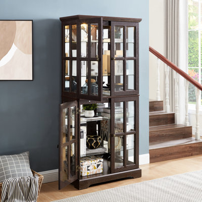 Antique Storage Cabinet With Adjustable Shelves And Vintage Pencil Holder Display Unit Scarf