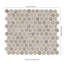 Carreau de mosaïque de plancher et de mur en porcelaine matte 11 po x 13 po Calico