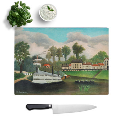 The Laundry Boat by Henri Rousseau Chopping Board