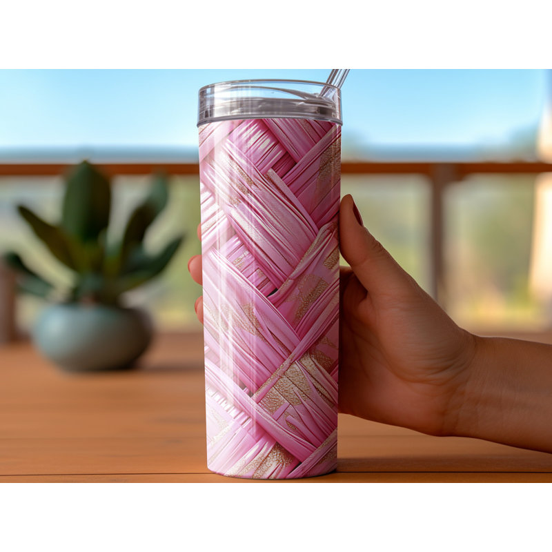 Choose Handmade Tumblers 591ml Vacuum Insulated Stainless Steel (18/8) Travel Tumbler with Straw