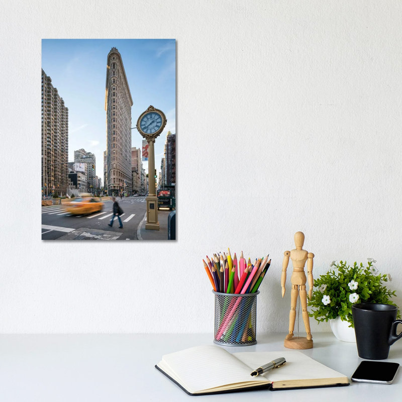 Flatiron Building, New York City, USA by Jan Becke - Wrapped Canvas Print, 20.32 cm H x 30.48 cm W
