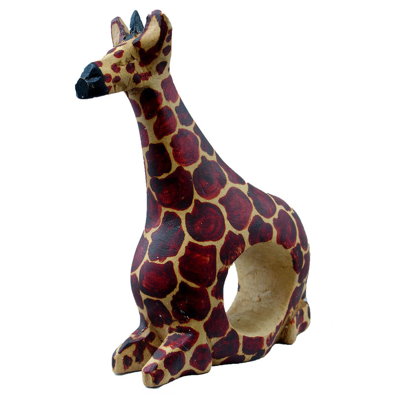 Rond de serviette animal sculpté à la main