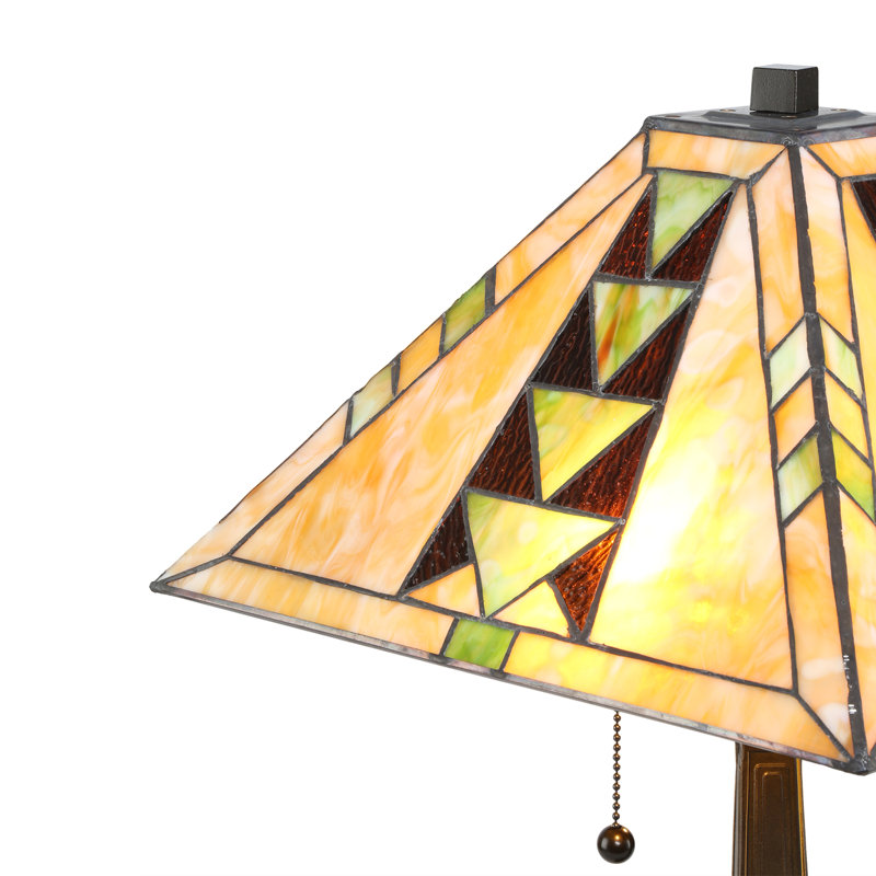 Lampe de table brune 23 po Tiffany Mission