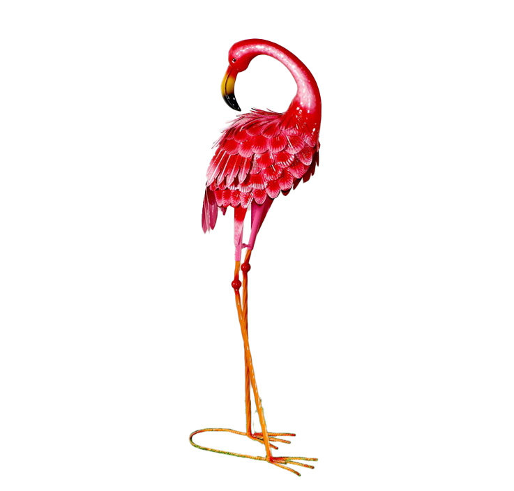 Statue de jardin extérieur flamant rose