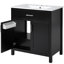 Meuble-lavabo de 30 pouces avec lavabo en céramique et beaucoup de rangement - le choix parfait pour les petites salles de bain-805643833