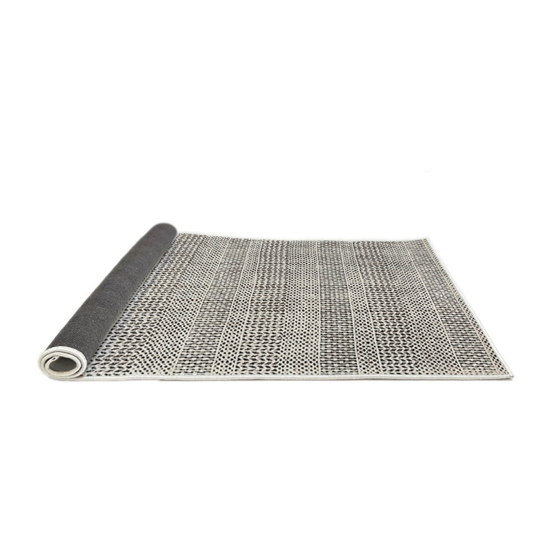 Tapis gris à motif géométrique Nocona, Rond 7 pi
