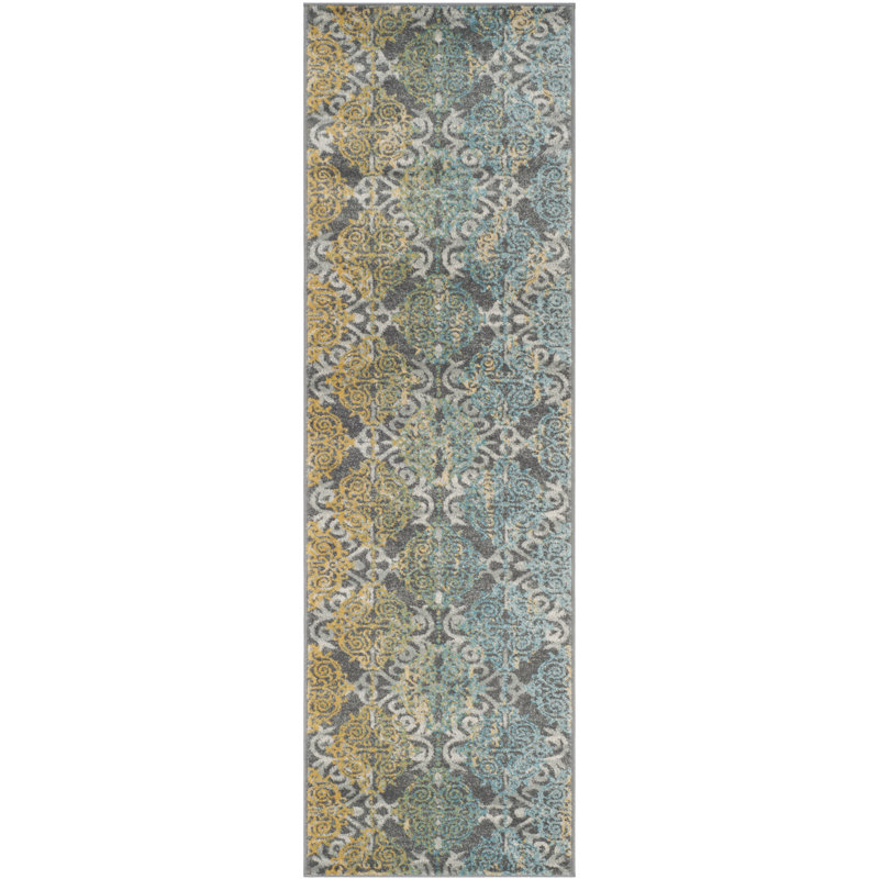 Tapis performance damassé Allard, Tapis de couloir 2 pi 2 po x 7 pi