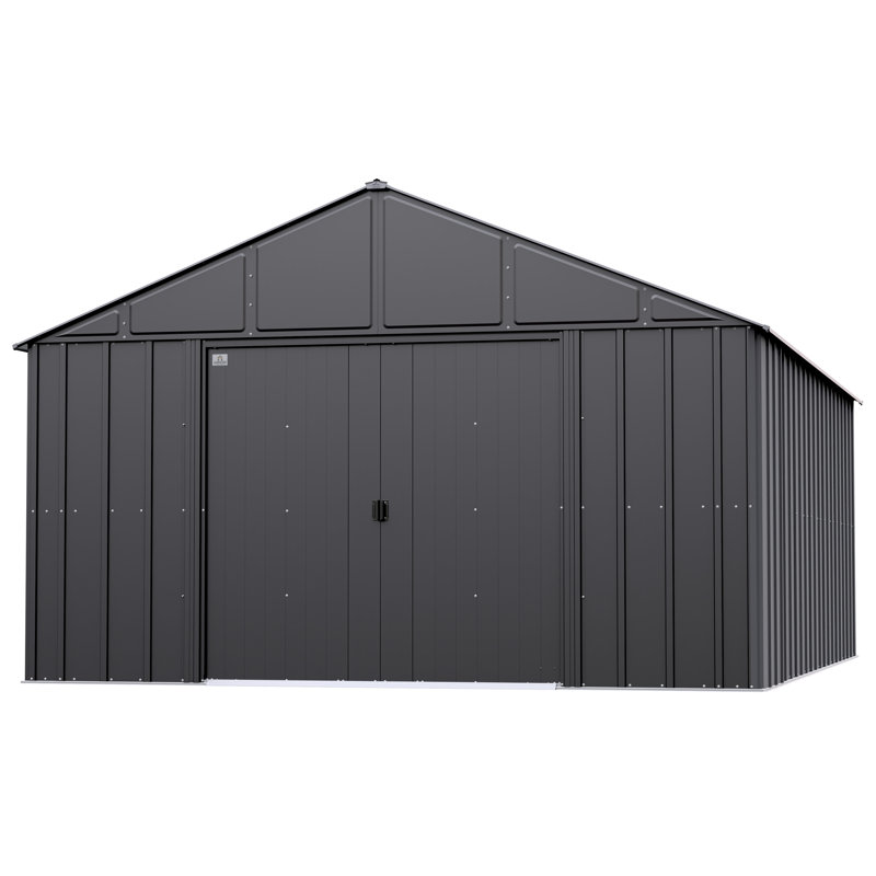 17 ft. Charcoal Steel Storage Shed Kit