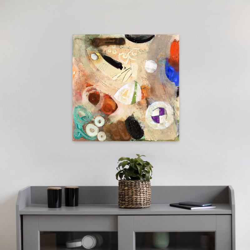 Quand nous pensons 2, art abstrait contemporain, H 18 po x l 18 po